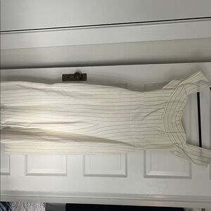 Club Monaco Elegant White Striped Jumpsuit size 0